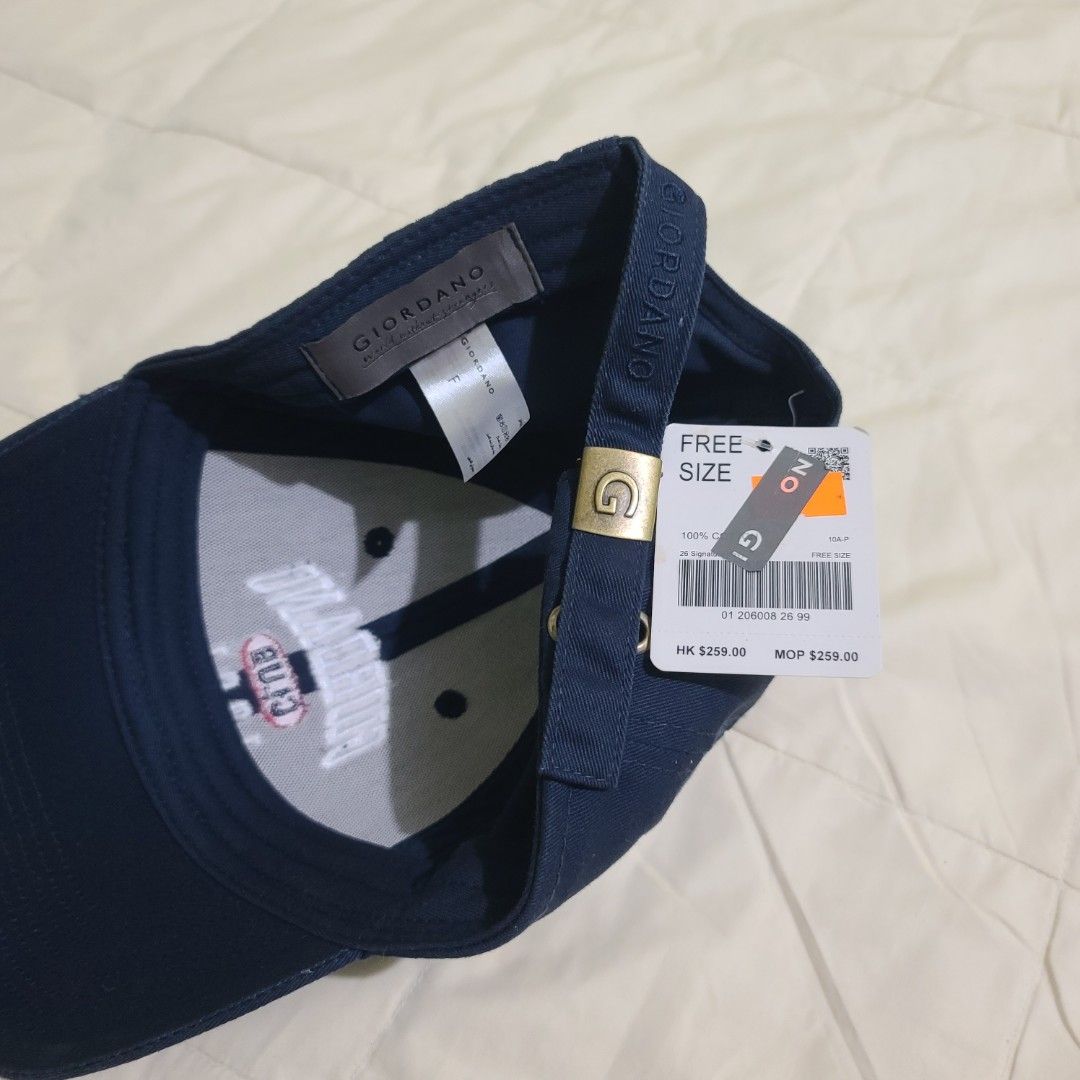 Giordano Navy Blue Baseball Cap (Category: Caps & Hats) located in Manila. Submitted by faurbrey (Listing ID 1470119778, Image 3). Description: Free Size Excellent Condition No Issue.