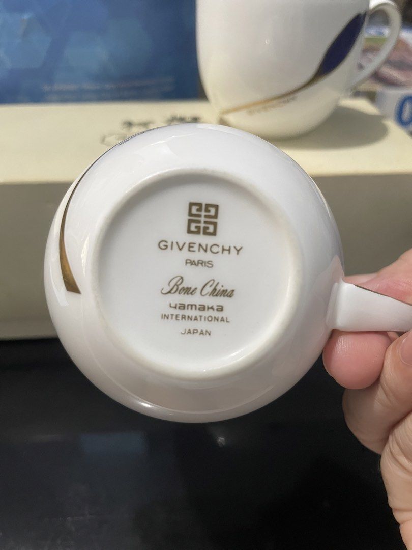 Givenchy Tea Cup (Category: Coffee & Tea Tableware) located in Binan City. Submitted by winds06 (Listing ID 1470034745, Image 1). Description: Selling Yamaka Japan International 2 pcs Givenchy Paris Tea cup only. Bought in Japan. No box included..