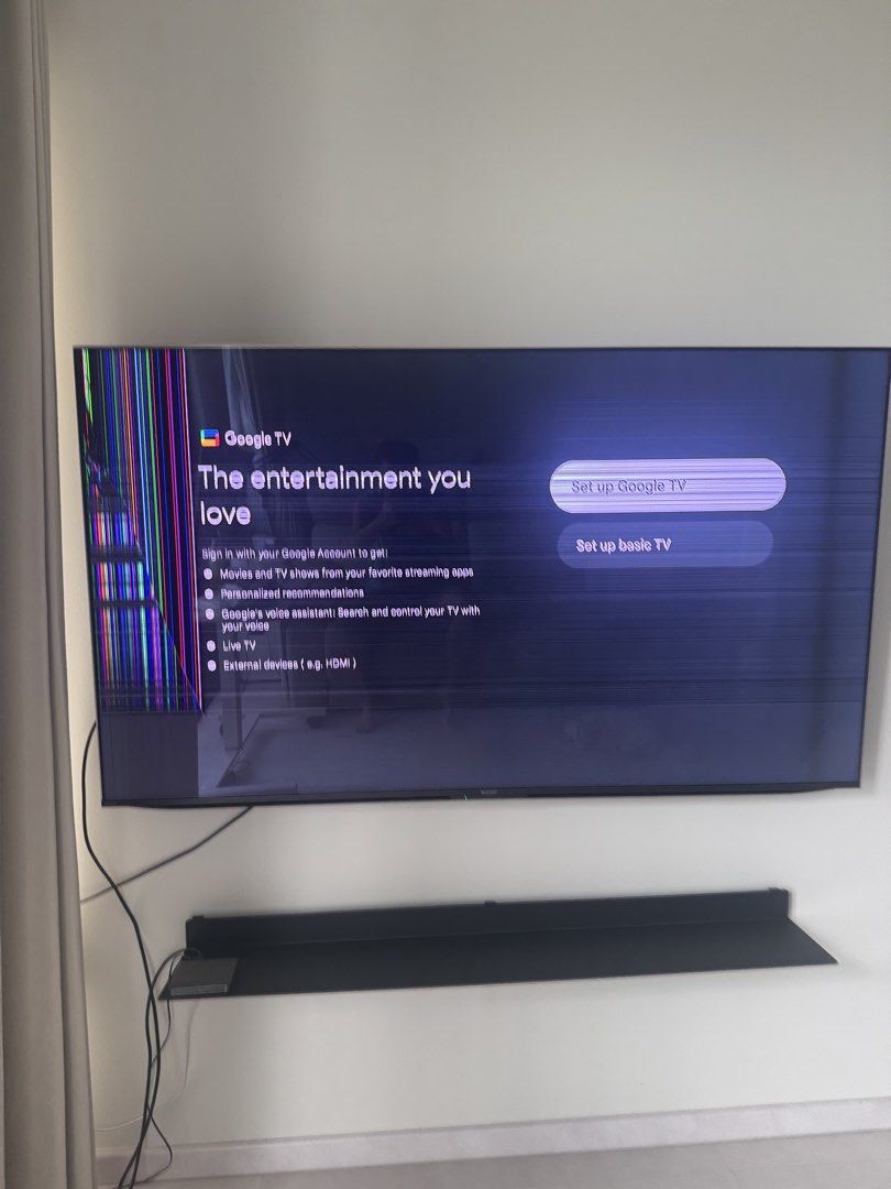 Sharp 65” Smart Google TV (Screen defect) , TV & Home Appliances, TV ...