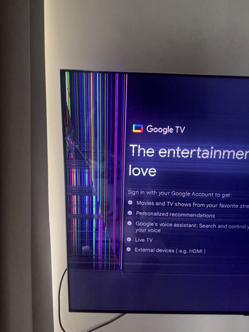 Sharp 65” Smart Google TV (Screen defect) , TV & Home Appliances, TV ...