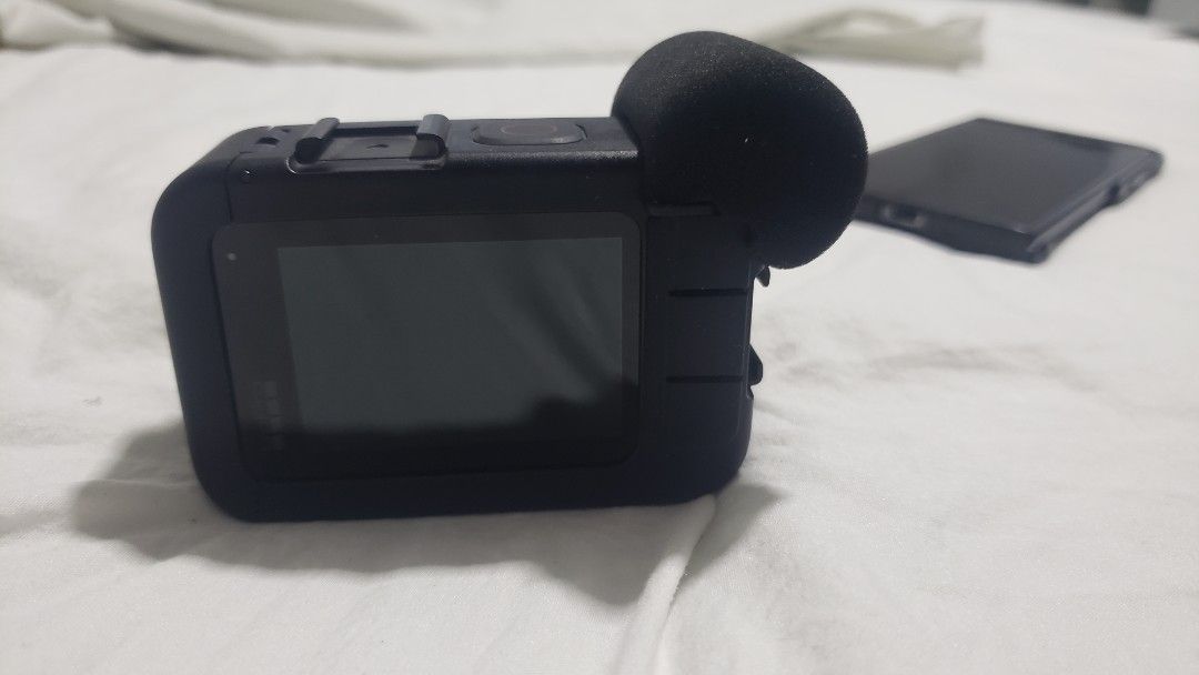 GoPro Hero 12 Black Creator Edition with Media Mod (Category: Cameras) located in Paranaque City. Submitted by yojofrooo (Listing ID 1470083427, Image 2). Description: - GoPro Hero 12 Black action camera in solid working condition - Includes Media Mod housing and foam windscreen for superior audio - Standard mounting buckle included - Features the unique speckled finish of the creator edition - Perfect all-in-one setup for vlogging, travel advent