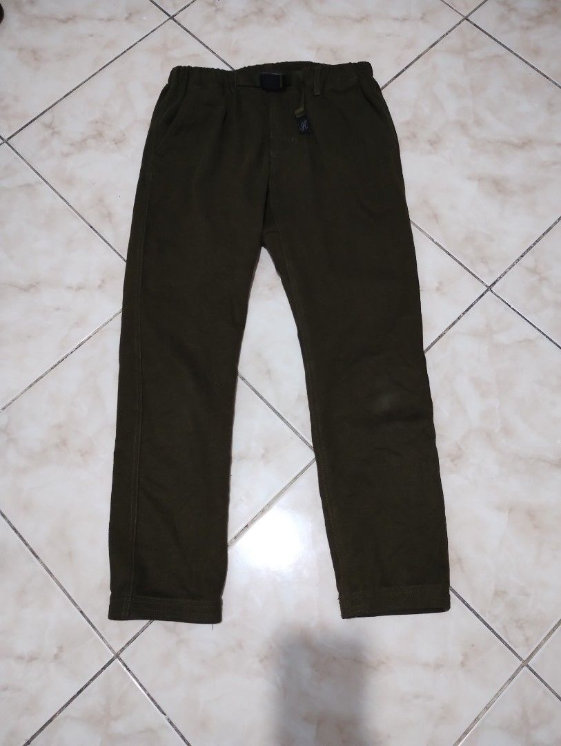 Gramicci Straight Fit Olive Pants (Category: Trousers) located in Imus. Submitted by darylg88358770 (Listing ID 1470060915, Image 2). Description: Gramicci olive straight fit pants. Built-in adjustable nylon web belt with buckle. Elastic waistband, zipper fly, back welt pocket with logo tag. Classic outdoor climbing style. Earthy tone goes with everything. the items trifted fresh from bale need wash dimes 30x34w 38.5l.