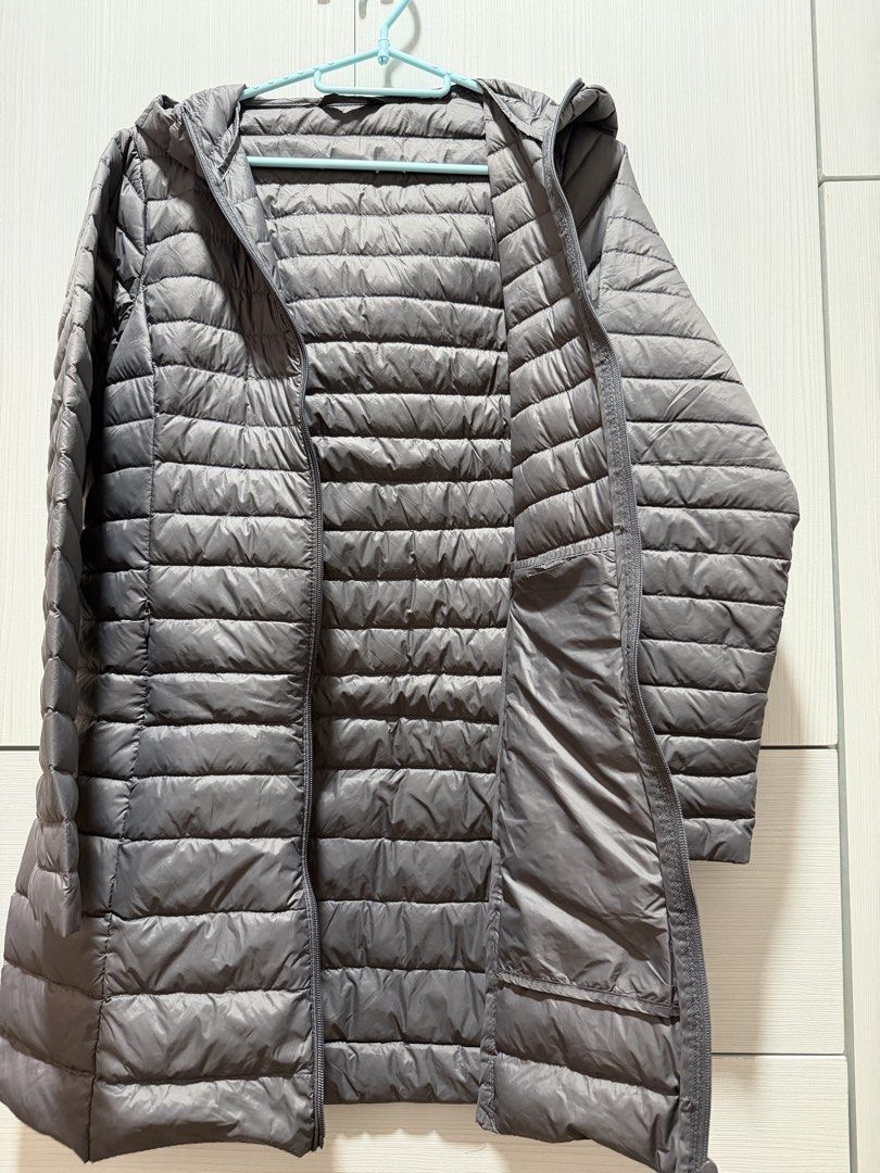 Gray Winter Down Jacket (Category: Coats, Jackets and Outerwear) located in Singapore. Submitted by snown000 (Listing ID 1470028898, Image 3). Description: -Gray colour down winter jacket -chest 45cm shoulder 34cm length 76cm -free Zara sweater size s -collect at woodland Dr 70 s732717.