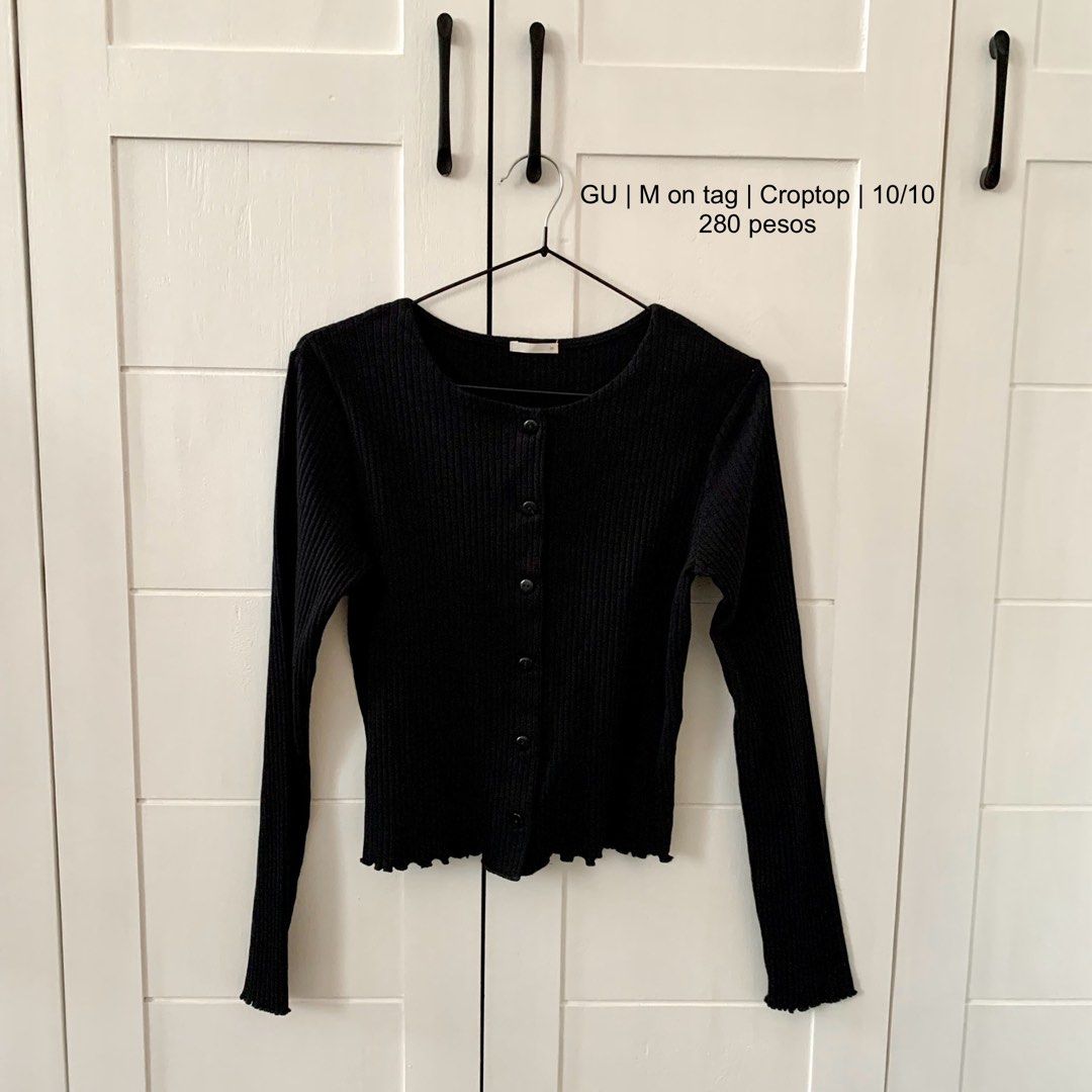 GU ribbed long-sleeve cropped cardigan (Category: Longsleeves) located in San Fernando. Submitted by mariaelykavino (Listing ID 1470088447, Image 1). Description: .