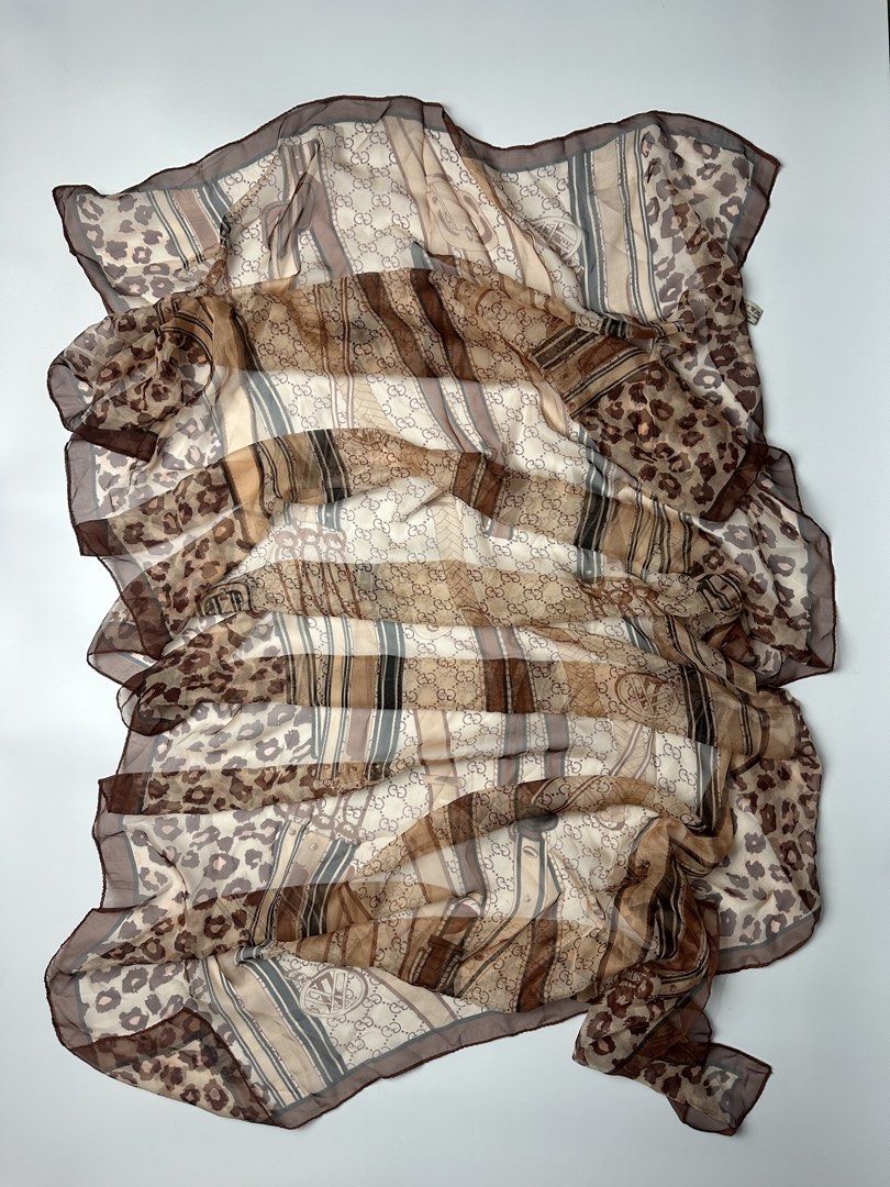 Gucci GG Leopard Monogram Silk Scarf (Category: Other Accessories) located in Bacolod City. Submitted by 2k.archives (Listing ID 1470065310, Image 3). Description: • Likenew • No Flaws • Large Size.