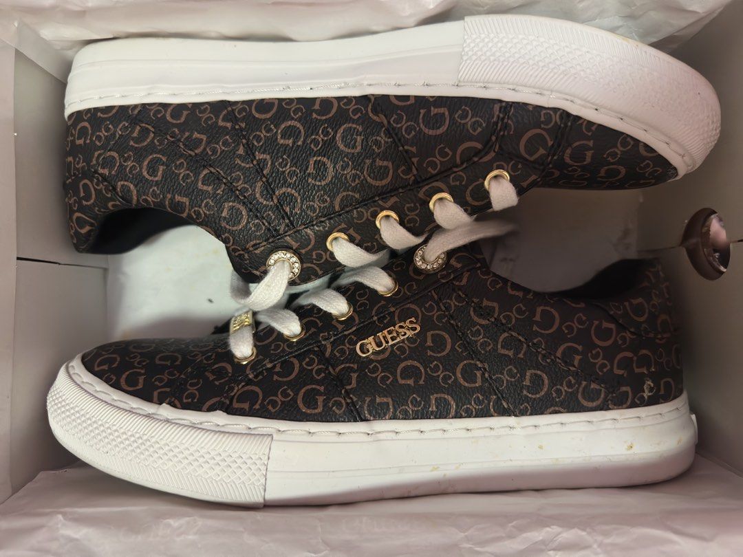 Guess, Adidas, Keds (ORIGINAL & AUTHENTIC) (Category: Sneakers) located in Quezon City. Submitted by chichurrhannah (Listing ID 1470027839, Image 1). Description: Sizes and models are posted. ALL ORIGINAL AND AUTHENTIC. Presyohan niyo nalang. RFS: decluttering / home makeover Loc: Project 4, QC Delivery c/o buyer. MOP: bank transfer via QR.