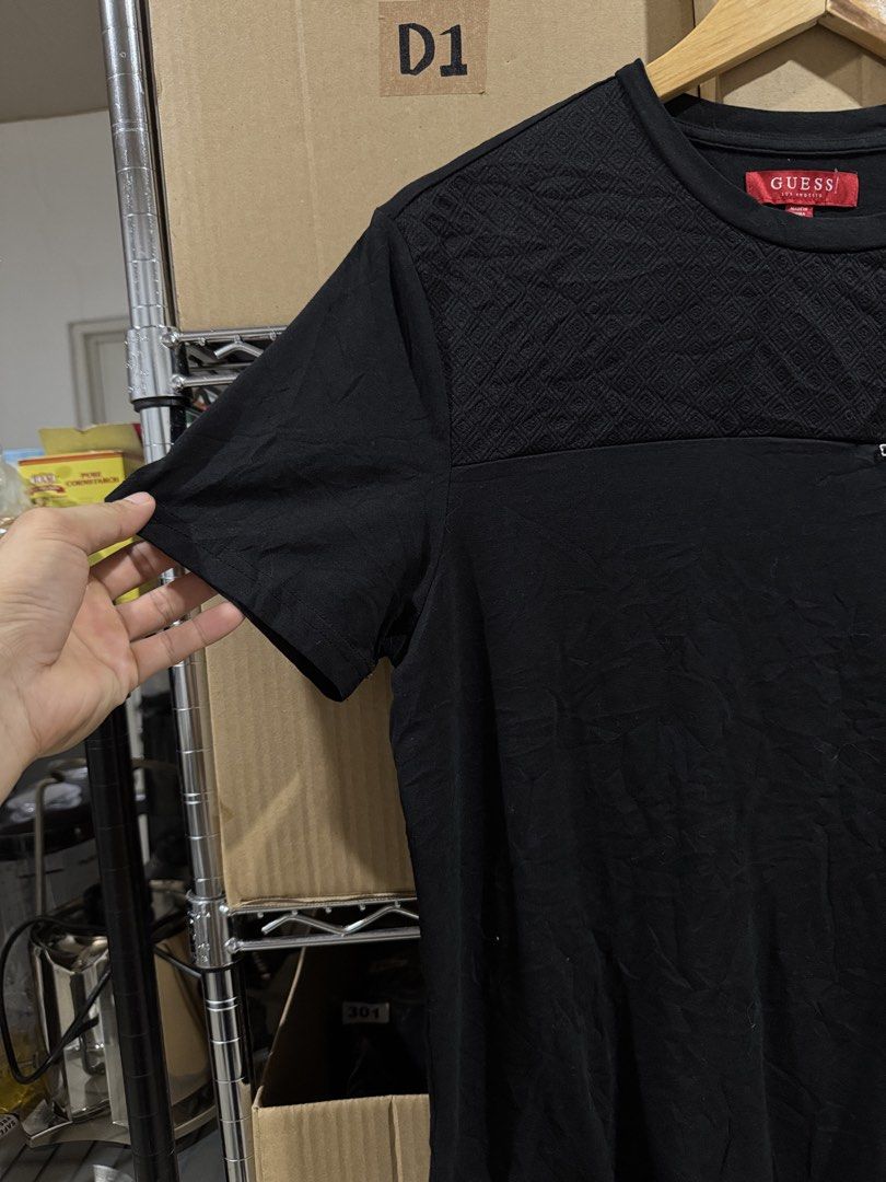 Guess black shirt (Category: Tshirts & Polo Shirts ) located in Digos. Submitted by appareall (Listing ID 1470079184, Image 2). Description: W-20”; L-26”.