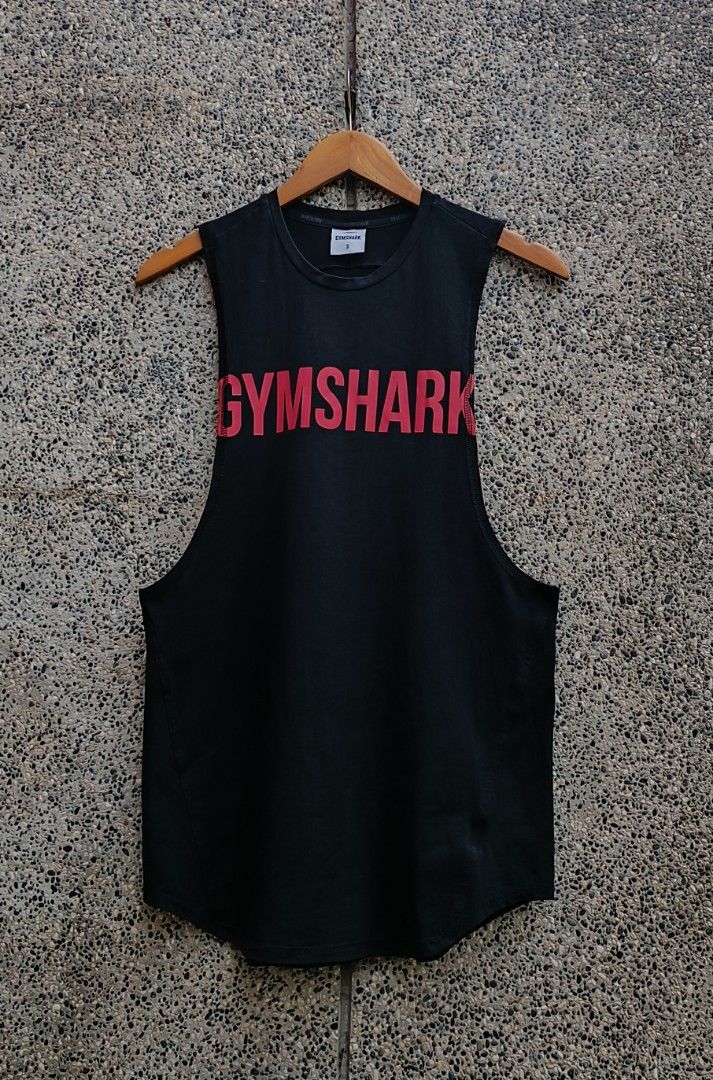 GYMSHARK PRIME DROP ARM TANK (Category: Activewear) located in Davao. Submitted by st333tcartel (Listing ID 1469994081, Image 1). Description: Small Length 29 Width 17.5 Issue:Slight white stain washable.