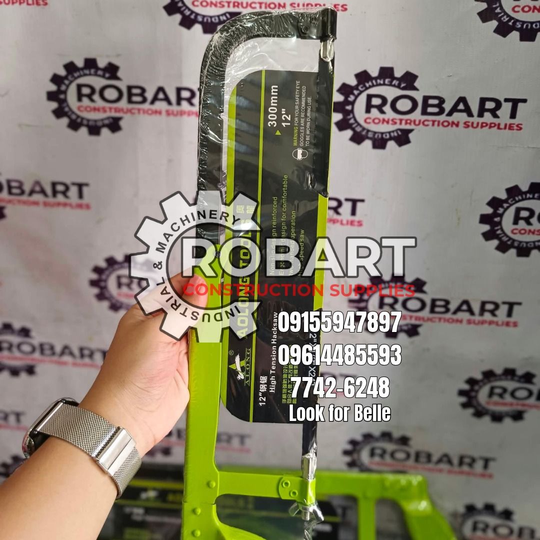 Hacksaw w/ Frame (Category: Construction Tools & Equipment) located in Manila. Submitted by bellarobart (Listing ID 1470012905, Image 1). Description: Hacksaw w/ Frame Brand: Aolong Size: 12" 𝑹𝑶𝑩𝑨𝑹𝑻 𝑪𝑶𝑵𝑺𝑻𝑹𝑼𝑪𝑻𝑰𝑶𝑵 𝑺𝑼𝑷𝑷𝑳𝑰𝑬𝑺 WEBSITE: robartool.com Office Address: 1405 Yuseco St. Sta Cruz Manila SEND US MESSAGE FOR INQUIRIES ‼️‼️ Glb/Vibr: 0915-594-7897 Smrt: 0961-448-5593 Landline: (7746-6248 / 7002-2872) 𝓛𝓞𝓞𝓚 𝓕𝓞𝓡 𝓑�