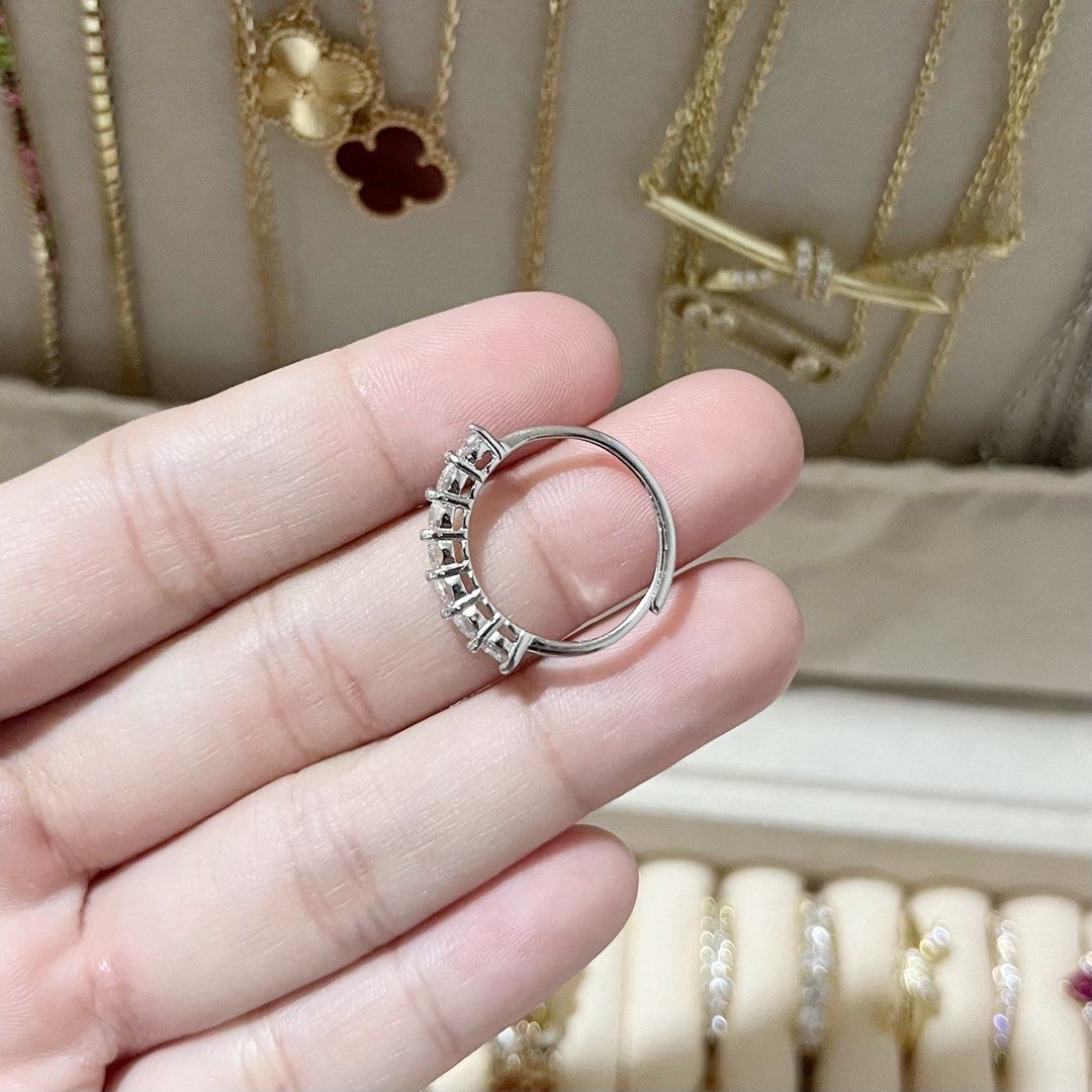 HALF ETERNITY MOISSANITE S925 RING (Category: Rings) located in Talavera. Submitted by curatedbykhy (Listing ID 1470098702, Image 2). Description: adjustable size s925 material (with markings) with certificate.