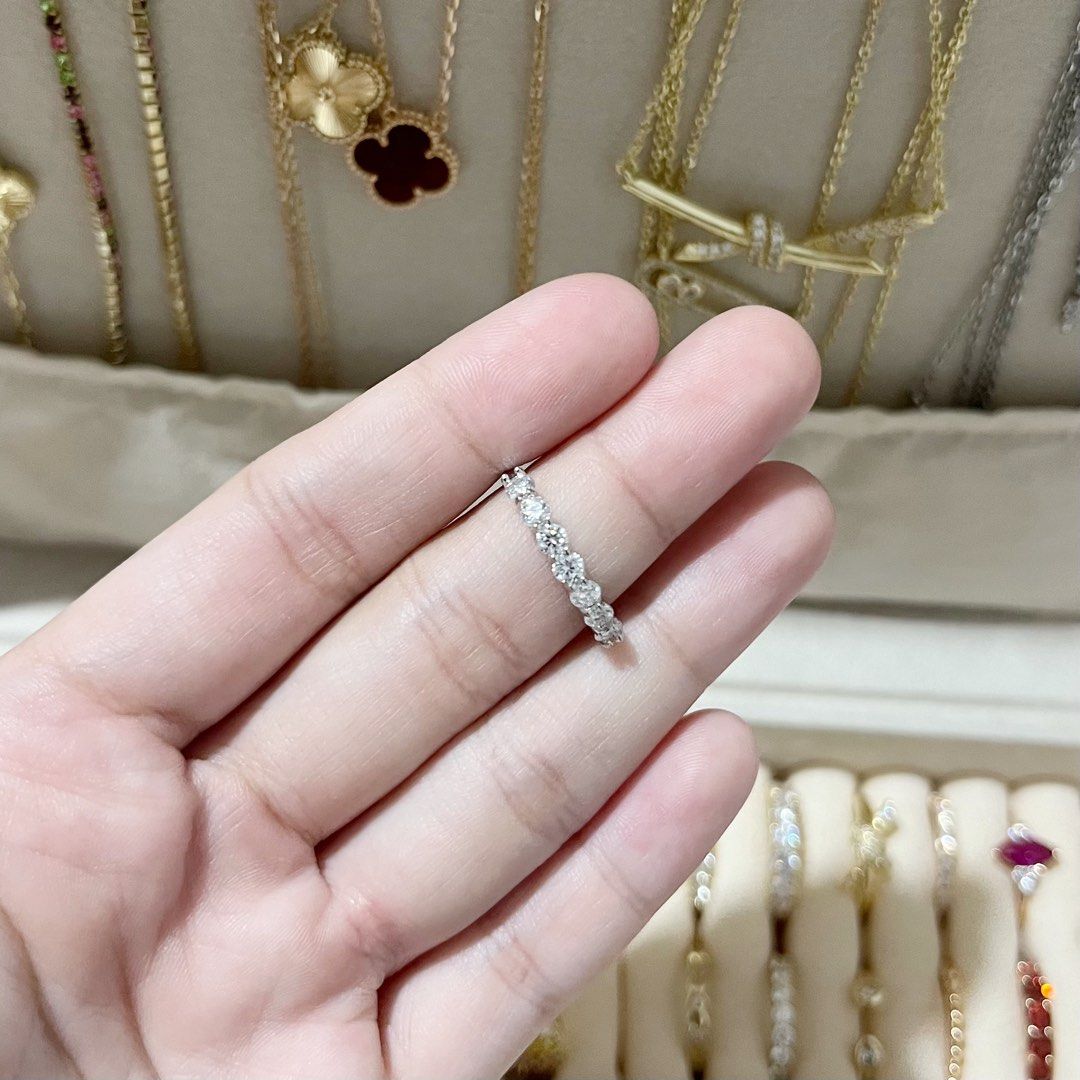 HALF ETERNITY MOISSANITE S925 RING (Category: Rings) located in Talavera. Submitted by curatedbykhy (Listing ID 1470098702, Image 1). Description: adjustable size s925 material (with markings) with certificate.