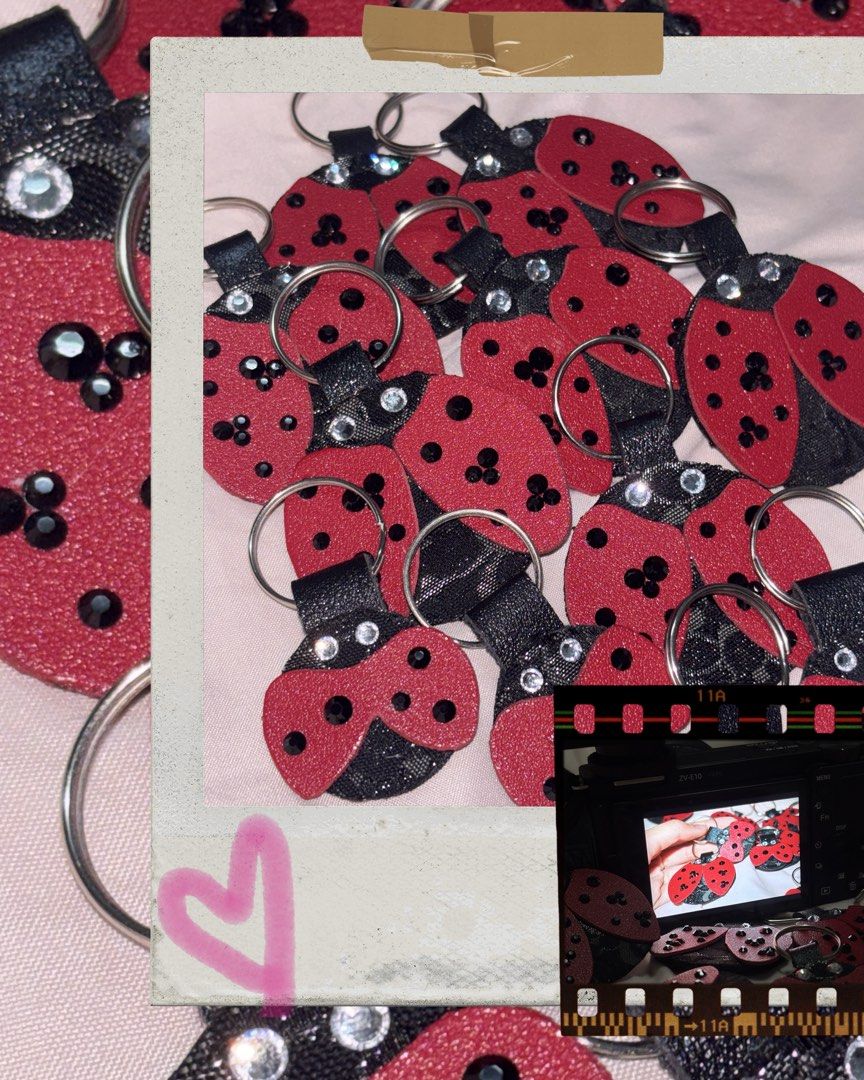Handmade Coach Black optic lurex ladybug charms (Category: Charms) located in Cabanatuan. Submitted by oogerbooger02 (Listing ID 1470016816, Image 1). Description: Small - ₱350 about the same size as a 20 peso coin Large - ₱600 Buyer will shoulder sf Note: these are handmade and small differences and imperfections are normal! Stones were placed by hand, canvas and faux leather also cut by hand and assembled to make this piece! .