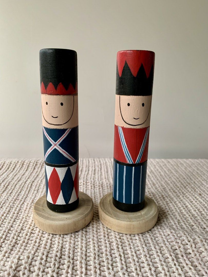 Hand-Painted Wooden Nutcracker Figure -2pcs (Category: Other Home Decor) located in Tandag. Submitted by jeason_22 (Listing ID 1470107417, Image 1). Description: two hand-painted wooden toy soldier or nutcracker figures on circular wooden stands. 📌 Please see photos for the actual design and condition. Kindly review all photos before purchasing. 📦 Carefully packed for safe shipping..