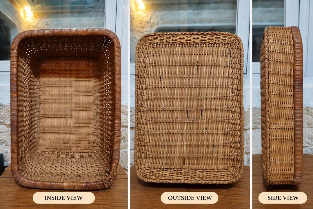 hand-woven rectangular rattan L15x21 (Category: Storage Boxes & Baskets) located in San Fernando. Submitted by japansurpluselyu (Listing ID 1469960034, Image 1). Description: .