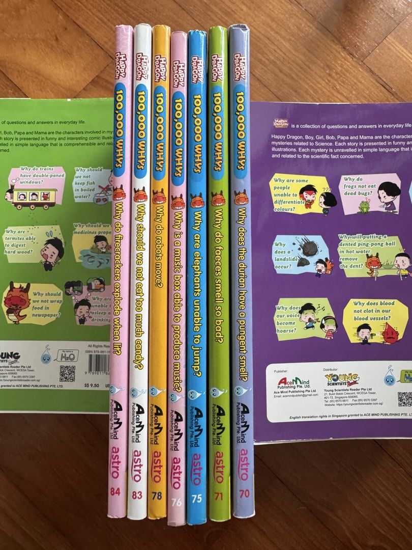 Happy Dragon 100,000 Whys Science Comic Books Set, Hobbies & Lifestyle