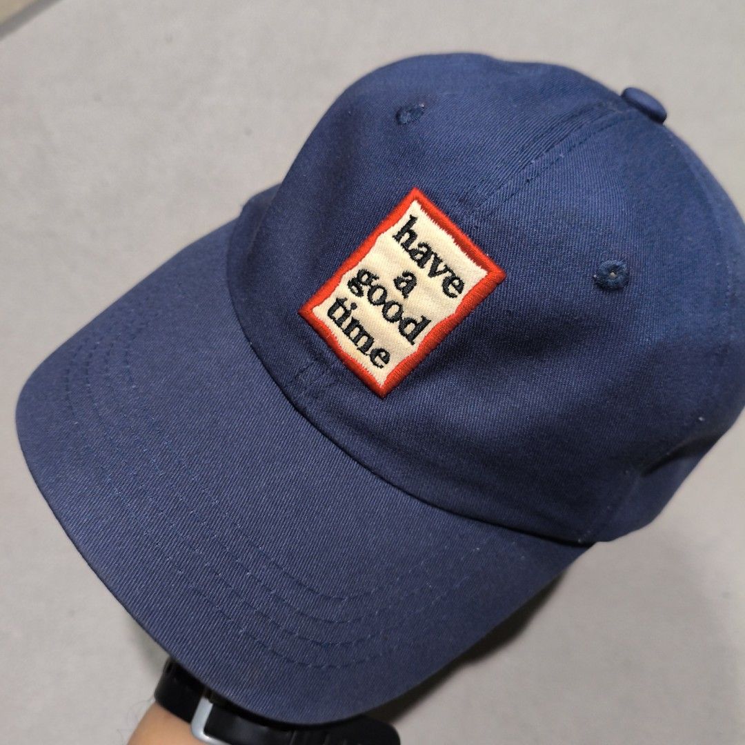 Have a good time cap (Category: Caps & Hats) located in Calatrava. Submitted by ermitany0 (Listing ID 1470092491, Image 2). Description: have a good time cap flaws: stains on right side color may vary due to lighting ✅ check photos for more details ✅⬇️ location: Negros Occidental PM if interested 📩📩📩📩.
