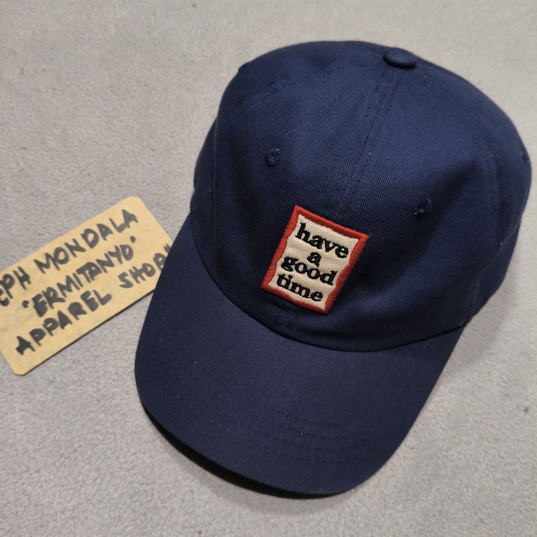 Have a good time cap (Category: Caps & Hats) located in Calatrava. Submitted by ermitany0 (Listing ID 1470092491, Image 1). Description: have a good time cap flaws: stains on right side color may vary due to lighting ✅ check photos for more details ✅⬇️ location: Negros Occidental PM if interested 📩📩📩📩.