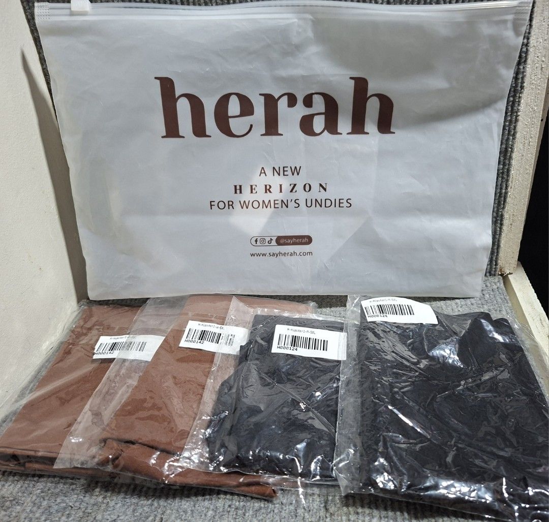Herah Hipster Panty seamless (Category: Undergarments & Loungewear) located in Caloocan City. Submitted by mrmfqh (Listing ID 1470129645, Image 1). Description: 110 each brand new and sealed selling 4 out of 5 underwear size 5XL Seamless rfs: too large for me.