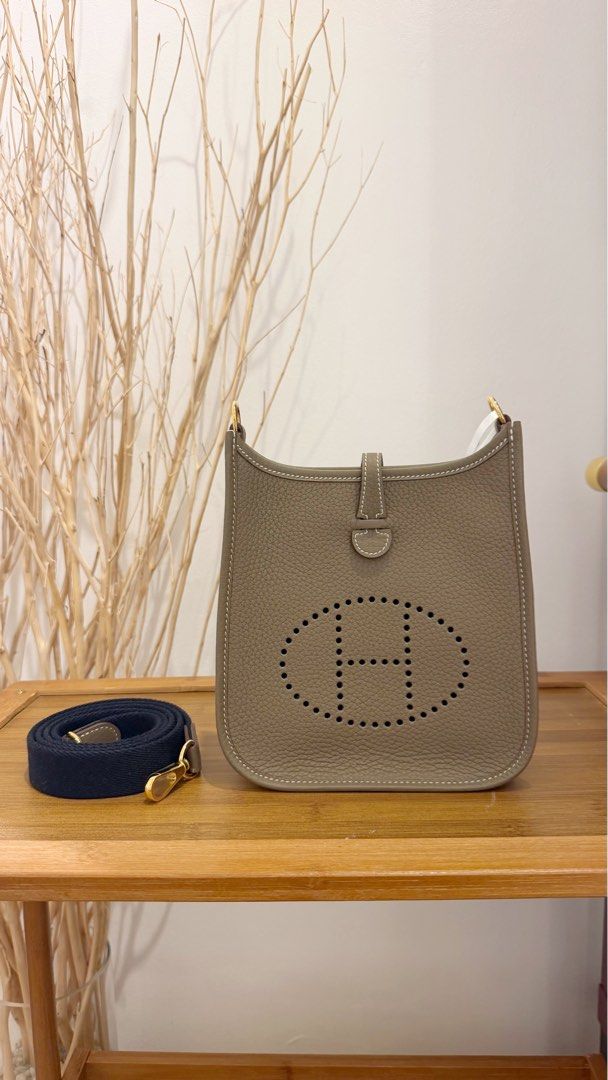 Hermes Evelyne TPM 16 Etoupe (Category: Luxury Bags & Wallets) located in Manila. Submitted by rangel2017 (Listing ID 1469983508, Image 2). Description: Authentic Hermes Evelyne TPM 16 Etoupe , Blue indigo strap Brandnew /2025 Purchased Complete with copy of receipt Legitgrails Auth 145,000 below srp Nuvali Sta Rosa Laguna Onhand & Ready to Ship ✈️.