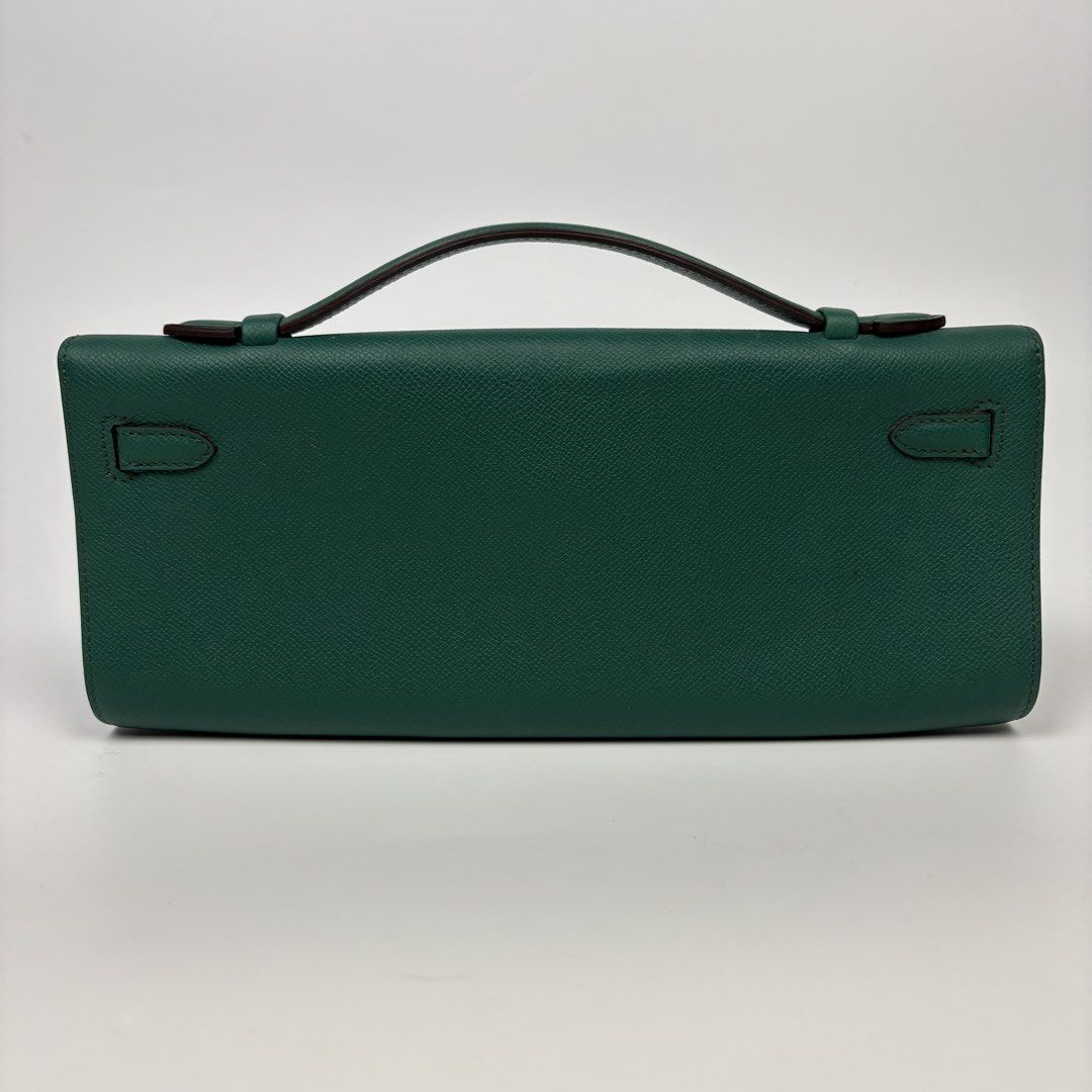 Hermès Kelly Cut Malachite Epsom Gold Hardware (Category: Luxury Bags & Wallets) located in Quezon City. Submitted by 1106_collective (Listing ID 1470073543, Image 2). Description: Measurements (Inch) Width: 12” Height: 5” Depth: 1.15” Handle Drop: 1.5” Condition: 9.5/10 Made in: France Flaws: dust/stain .