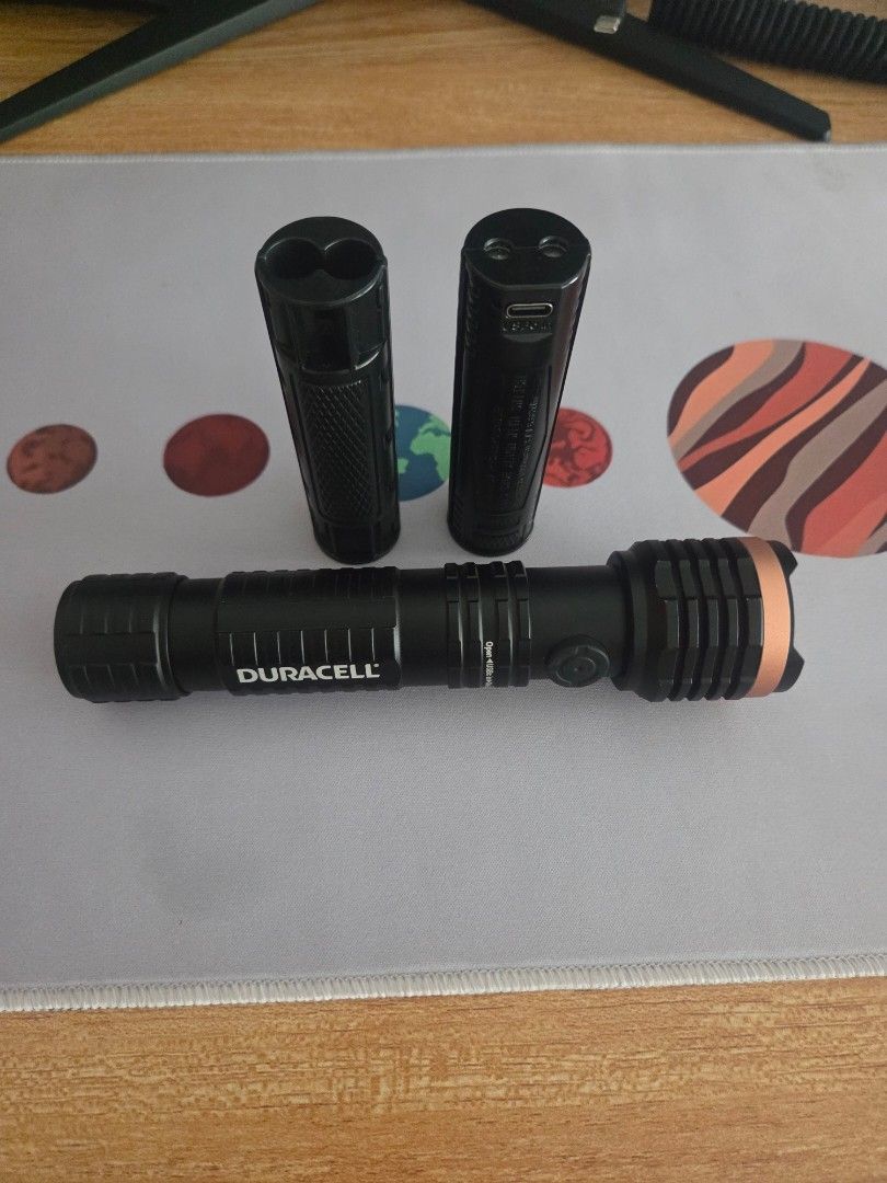 High-intensity handheld tactical LED flashlight with adjustable focus ...