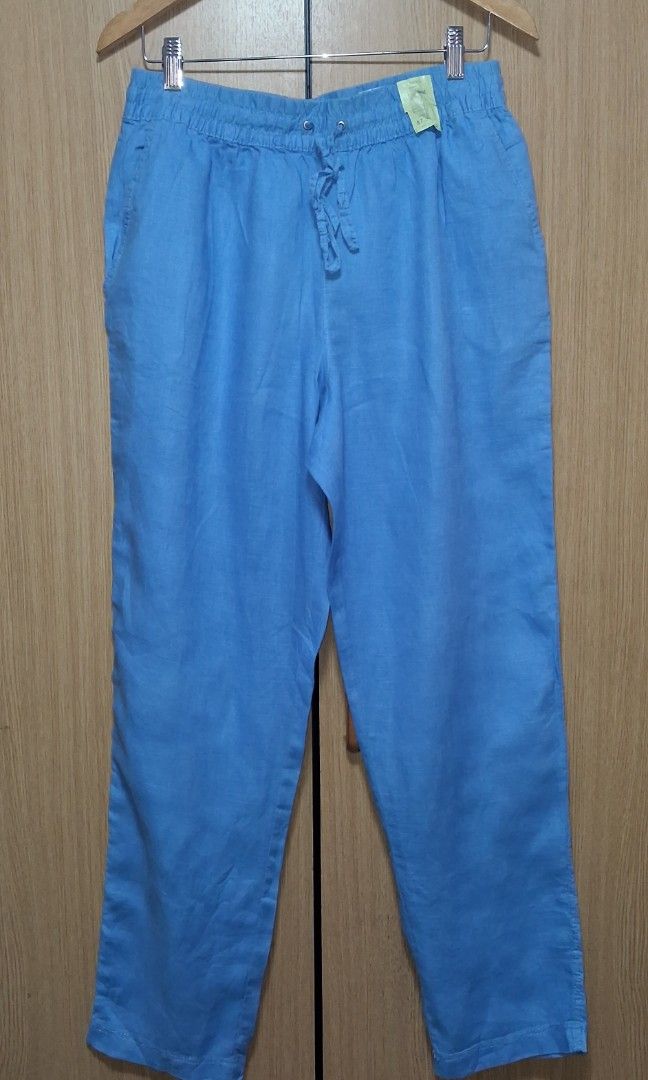 H&M Linen Blend Trousers Pants (Category: Other Bottoms) located in Cebu City. Submitted by cebuanamomshies (Listing ID 1470043643, Image 3). Description: W30-34 Straight Loose Fit Elastic string waist linen blend light and comfy.