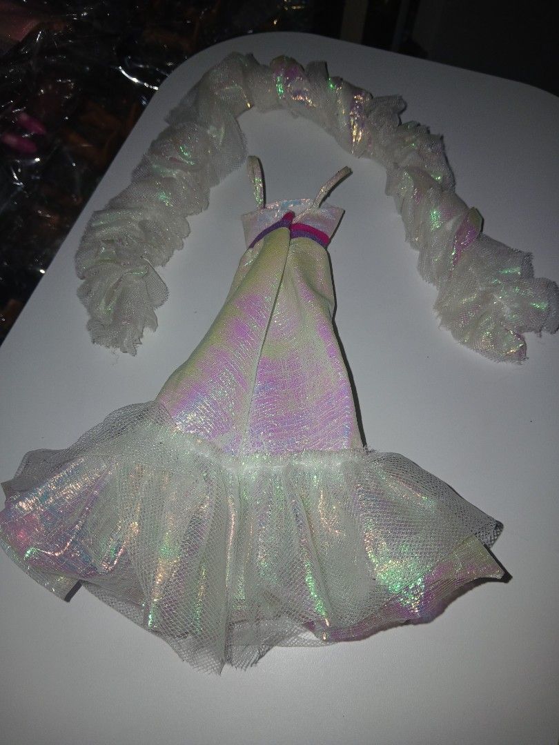 Crystal Barbie gown (Category: Kids Toys) located in Subic. Submitted by frncnjntmr22 (Listing ID 1470117122, Image 2). Description: - Condition: has dark stop due to fabric aging see on photo but not so visible when worn. •already washed & sanitized for the next owner. .