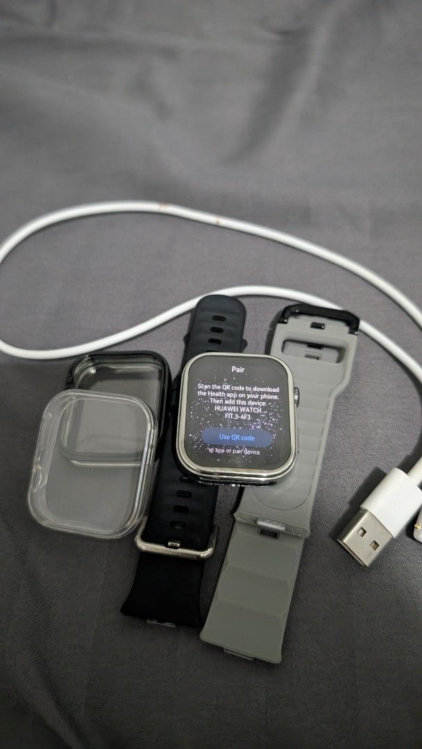 Huawei Watch Fit 3 (Category: Wearables & Smart Watches) located in Quezon City. Submitted by kimcali21 (Listing ID 1470091876, Image 1). Description: Huawei Watch Fit 3 Comes with 3 protective cases, 2 straps and original charging cable Battery can still last up to 5 days No Box RFS: Upgraded to Watch Fit 5.