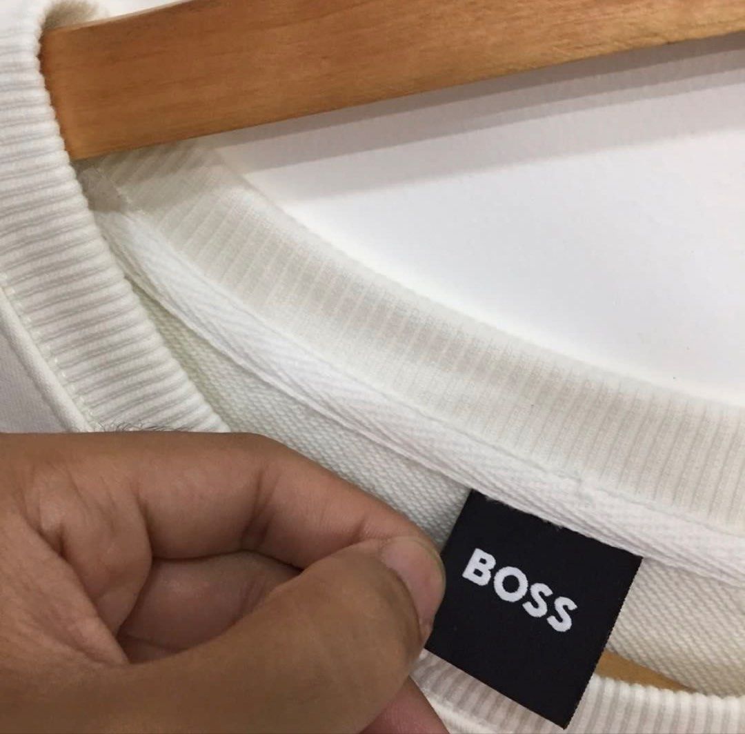 Hugo Boss (Category: Hoodies) located in Santa Rosa. Submitted by gardenofthrifts (Listing ID 1469947975, Image 2). Description: Shirt ₱1880 XL Width: 23 Length: 28.5 10/10 Condition Comment “Mine” below to purchase..