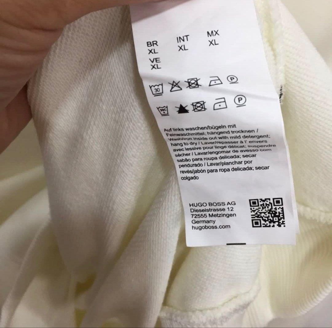 Hugo Boss (Category: Hoodies) located in Santa Rosa. Submitted by gardenofthrifts (Listing ID 1469947975, Image 3). Description: Shirt ₱1880 XL Width: 23 Length: 28.5 10/10 Condition Comment “Mine” below to purchase..