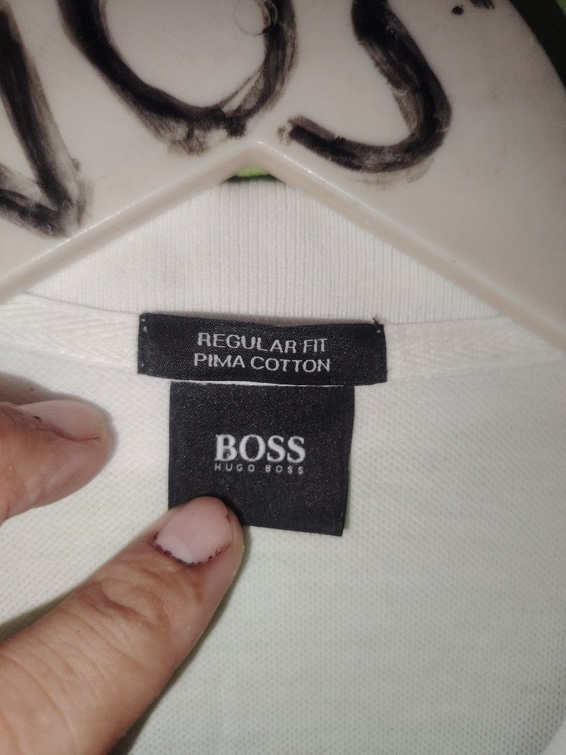HUGO BOSS (Category: Tshirts & Polo Shirts ) located in Pasig City. Submitted by michelle.asuki (Listing ID 1470060672, Image 3). Description: HUGO BOSS WHITE POLO SHIRT EXCELLENT LARGE 22 WIDTH 29 LENGHT 1500.