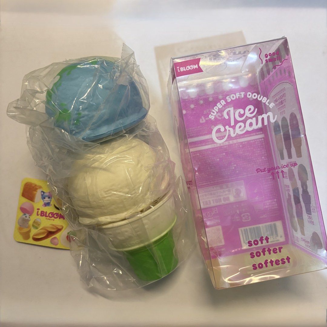 Ibloom Ice Cream Double Scoop Squishy (Category: Interactive Toys) located in Manila. Submitted by buttern0t (Listing ID 1470083049, Image 2). Description: 💌 for proof of transactions & safekeeping of items , dm us on IG @dara.aniks / @puffyberries ✮⋆˙.