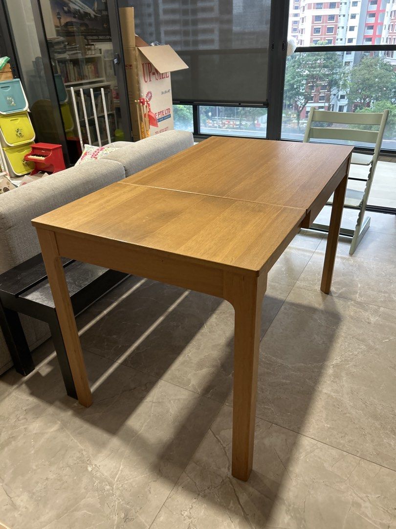 IKEA EKEDALEN Extendable Dining Table Oak, Furniture & Home Living ...