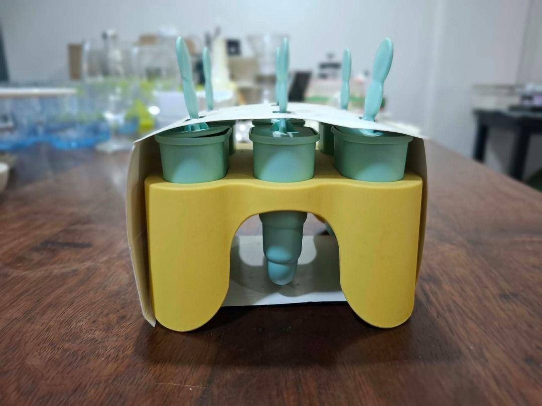 IKEA UPPFYLLD Ice Pop Mould Set (Category: Other Kitchenware & Tableware) located in Pasig City. Submitted by dripcounty (Listing ID 1470026443, Image 2). Description: IKEA UPPFYLLD Ice Pop Mould Set ₱100 Bought in the Philippines Condition: Like new IKEA UPPFYLLD ice pop maker with six moulds, six handles and yellow stand in original packaging. Packaging has storage marks. Actual item shown in photos. Delivery fee shouldered by buyer (Lalamove /