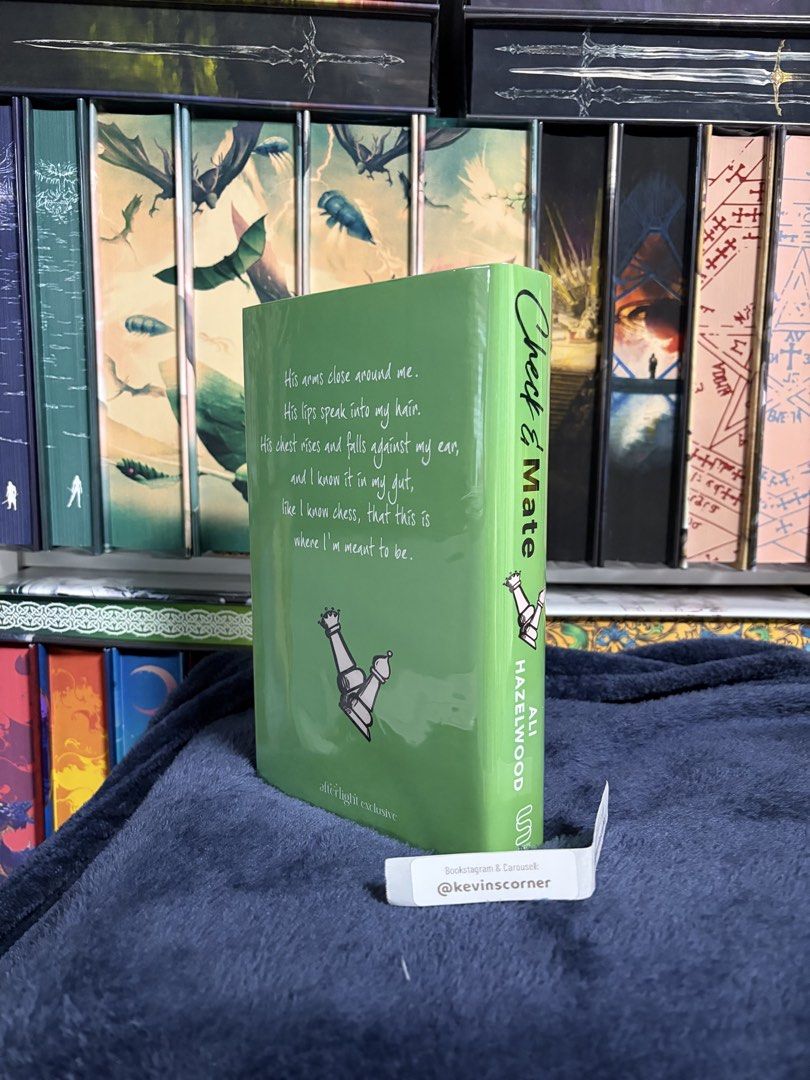 Illumicrate Check & Mate by Ali Hazelwood (Category: Storybooks) located in Makati City. Submitted by kevinscorner (Listing ID 1470041284, Image 2). Description: Check & Mate by Ali Hazelwood - the original / 1st ed Afterlight by Illumicrate edition - with reversible dust jacket and foiling on the hardback.