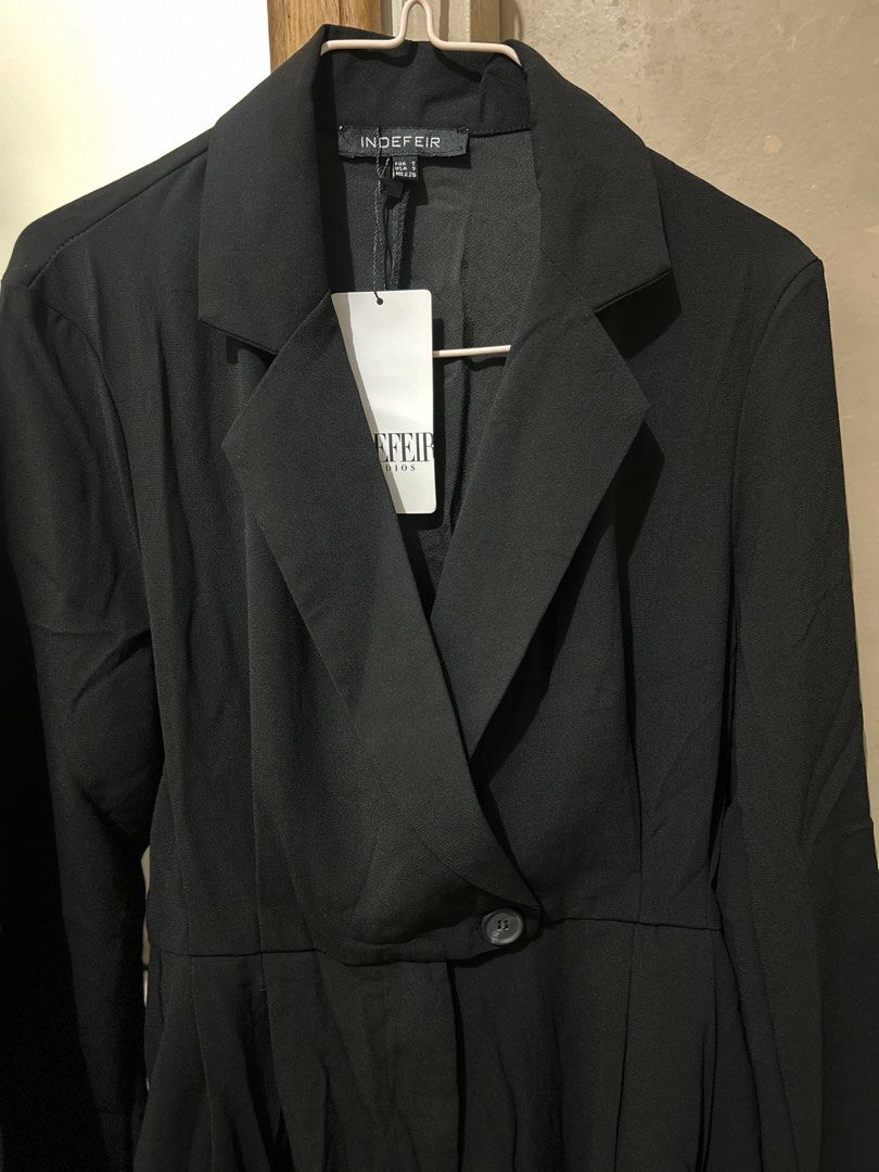 INDEFEIR Black Blazer Romper (Category: Rompers) located in Manila. Submitted by prelovedbyeljodi (Listing ID 1470009710, Image 3). Description: ✨ **Like New Romper for Sale!** ✨ 👗 Never used — in excellent condition! 📌 **RFS:** Decluttering 💌 Message me if interested! .