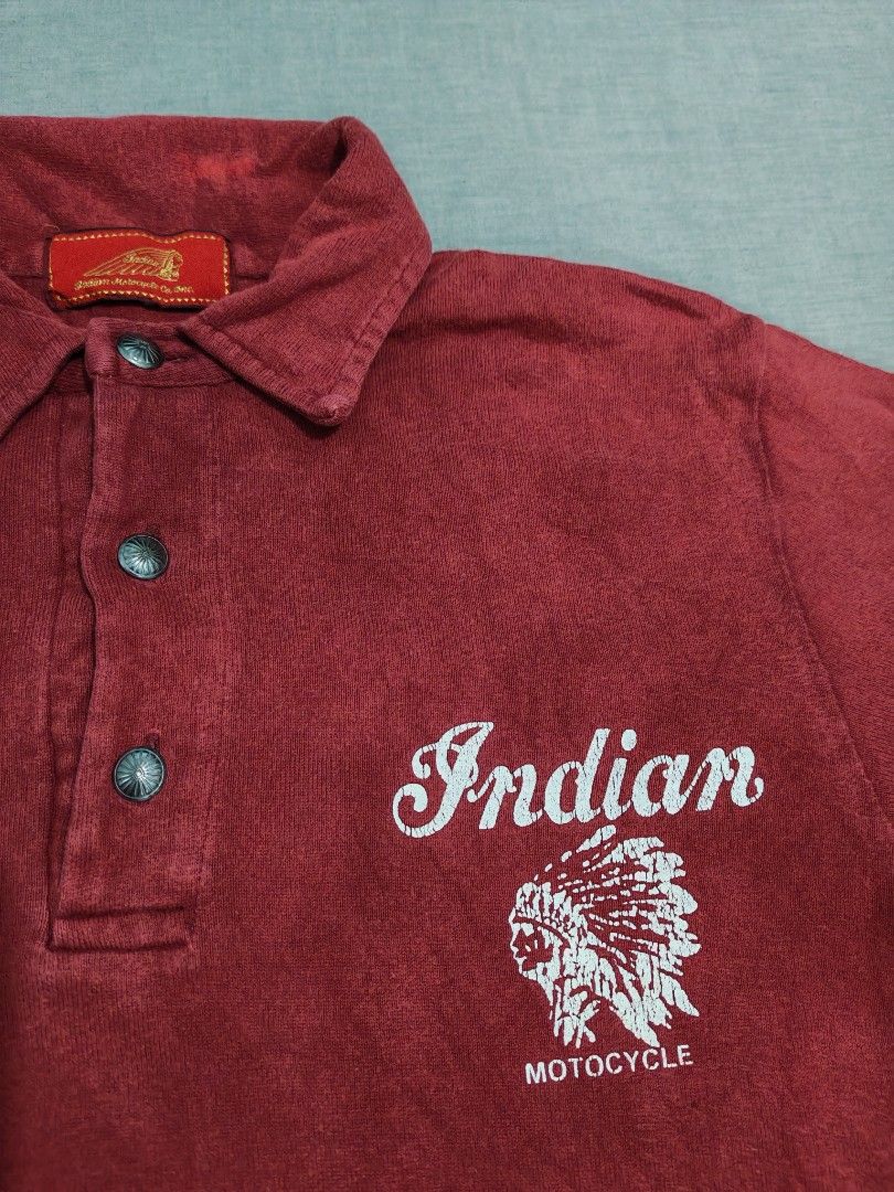 Indian motorcycle polo shirt (Category: Tshirts & Polo Shirts ) located in Baguio. Submitted by used_clothing2600 (Listing ID 1469986068, Image 3). Description: Indian motorcycle polo shirt size small verygood condition minimal signs of usage width 19.5 length 26 P 880.