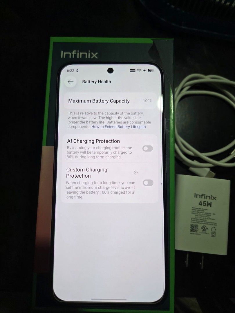 Infinix Hot 60 pro 256gb (Category: Android Others) located in Antipolo. Submitted by reinerei (Listing ID 1470055432, Image 3). Description: Infinix Hot 60 pro 256gb Color: sleek black Ram: 8gb Storage: 256gb Battery cycles: 28 only Bought June 2, 2026 (with receipt) Used as backup phone only. Hindi abused, hindi pinanglaro Sobrang kinis Inclusions: Unit Original charger and cable Box 2 cases Rfs: need money Meetups: Antipolo bayan Cogeo Sta luc