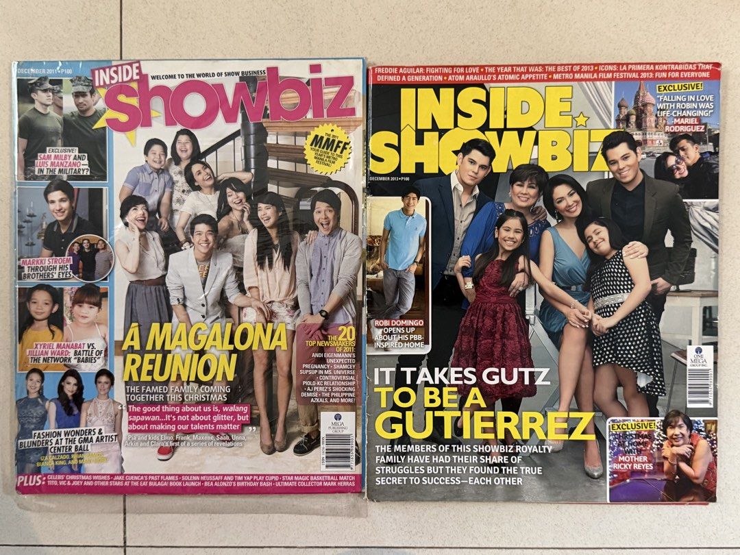 Inside Showbiz Magazines Bundle (Category: Magazines) located in Pasay City. Submitted by gahaman02 (Listing ID 1470133782, Image 1). Description: with some flaws and creases.