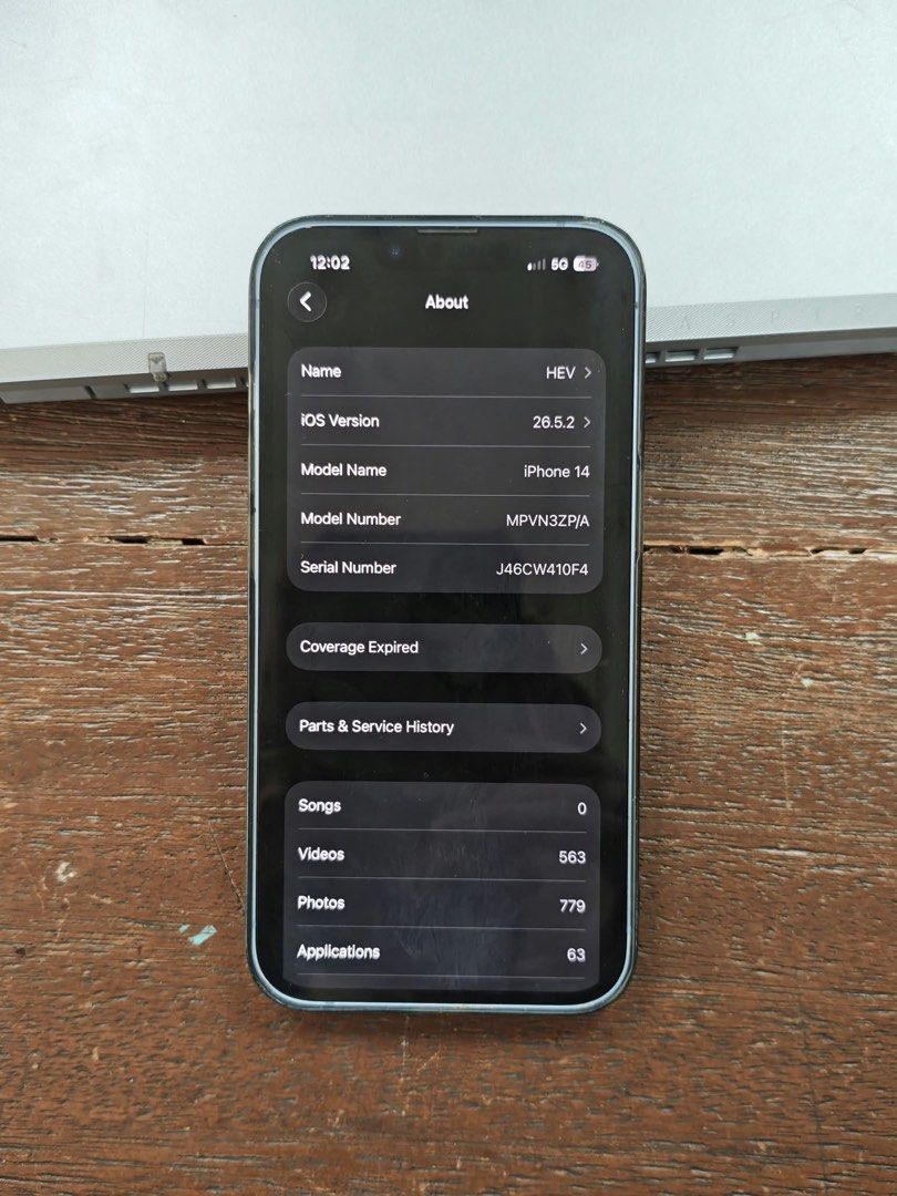 IPhone 14 (Category: iPhone 14 Series) located in Cainta. Submitted by habibbumibilingbagaybagay (Listing ID 1469968259, Image 2). Description: IPHONE 14 128GB 76% battery health All working Factory unlocked Unli check Unli reset Ntc Approved ISSUE: Minimal dent/Cosmetics.