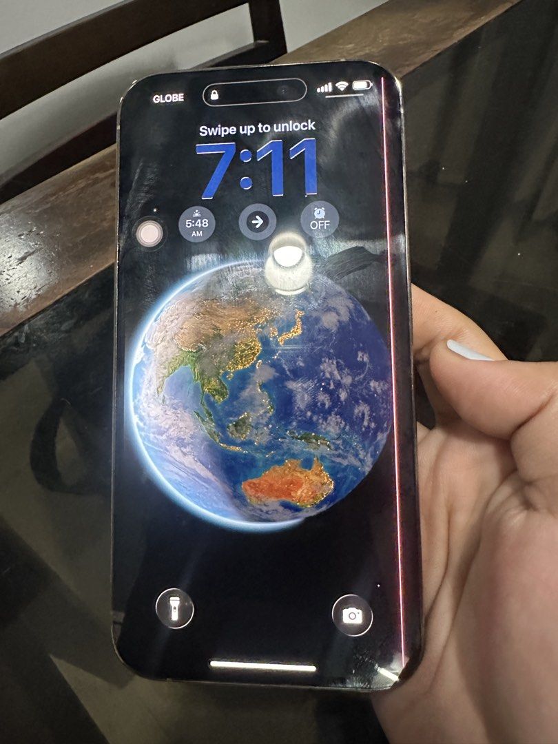iphone 14 Promax 256G Gold (Category: iPhone 14 Series) located in Rizal. Submitted by jrdstuffs (Listing ID 1470061230, Image 1). Description: Unlocked Never been repaired No scratch on screen and almost none on sides (body) Issue: lcd line ; but everything’s working .