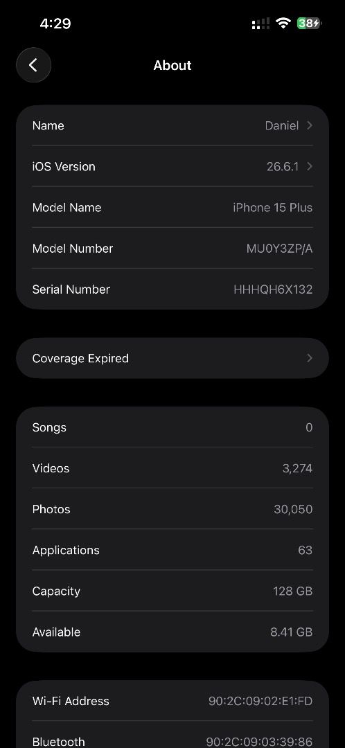 iPhone 15 Plus (Category: iPhone 15 Series) located in Noveleta. Submitted by hdrebadavia (Listing ID 1470033596, Image 3). Description: Price ₱30,000 UNIT DETAILS • Model: iPhone 15 Plus • Color: Black • Storage: 128GB • Battery Health: 81% • Purchase Date: January 2024 • SIM: Not carrier-locked; eSIM supported CONDITION • Used, with minimal scratches and signs of normal usage • No known major issues • All functions working properly • No history