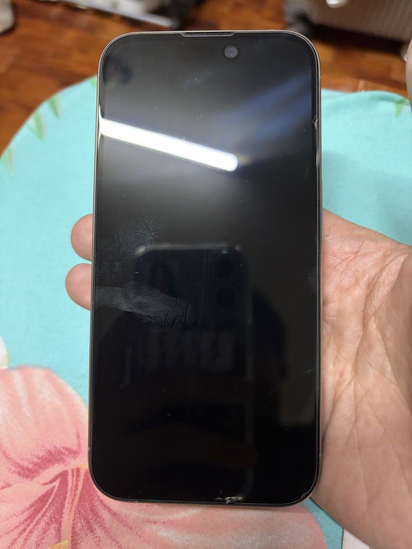 Iphone 15 Pro - Graphite (256 GB) (Category: iPhone 15 Series) located in Manila. Submitted by bravepenguin.fc035d (Listing ID 1470078517, Image 2). Description: Iphone 15 Pro (256 GB) - First owner, lady owned - No dents or scratches - No issues - No history of repair, all parts original - Open line - 81% battery health - with box - Negotiable sa sure buyer ‼️ .