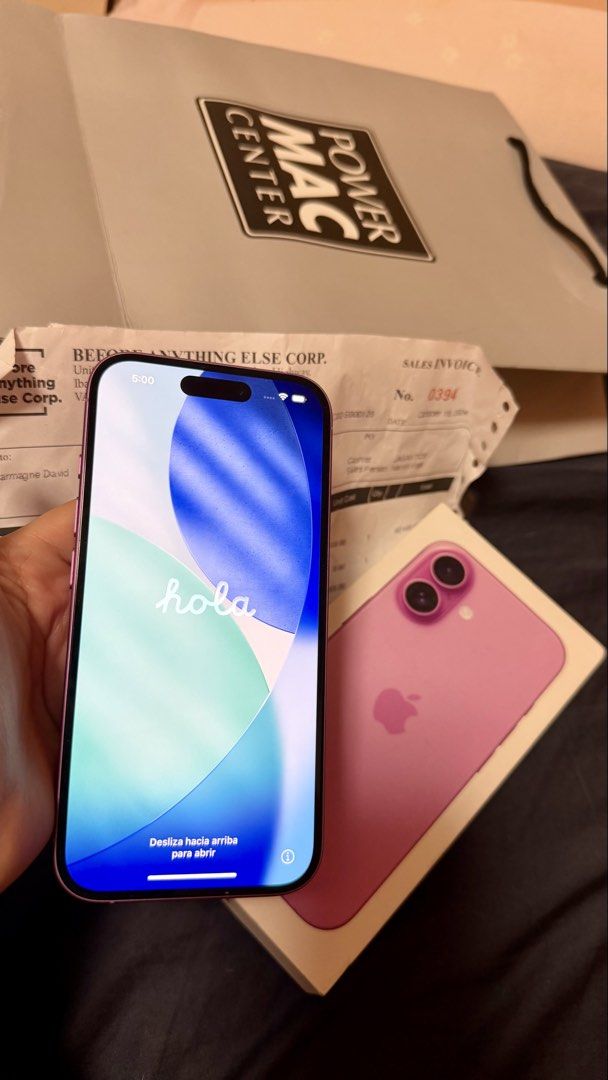 Iphone 16 256 gb (Category: iPhone 16 Series) located in Bulacan. Submitted by msdavid (Listing ID 1470072786, Image 2). Description: Selling my iphone 16 Smooth 83% battery health Includes : receipt from powermac , paperbag, charginb cord (brand new/ not used) Rfs : i upgraded to ip18.
