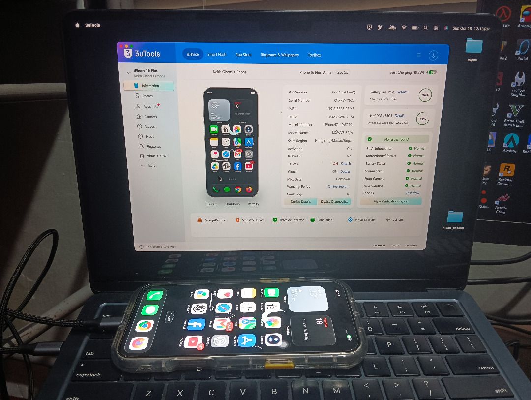 iPhone 16 Plus 256gb White 94% BH (Openline, Unli Reset) (Category: iPhone 16 Series) located in Lipa City. Submitted by shiopao (Listing ID 1470016990, Image 2). Description: iPhone 16 Plus White 256GB 35k Fixed (For Sale Only) 94% Battery health 397 cc Local Variant (ZP/A) No Sim Restrictions No history of repair No hardware issues (Camera Control Button, FaceID, Speaker, etc. all working fine) Unli Reset Makinis Cosmetic issue niya lang siguro