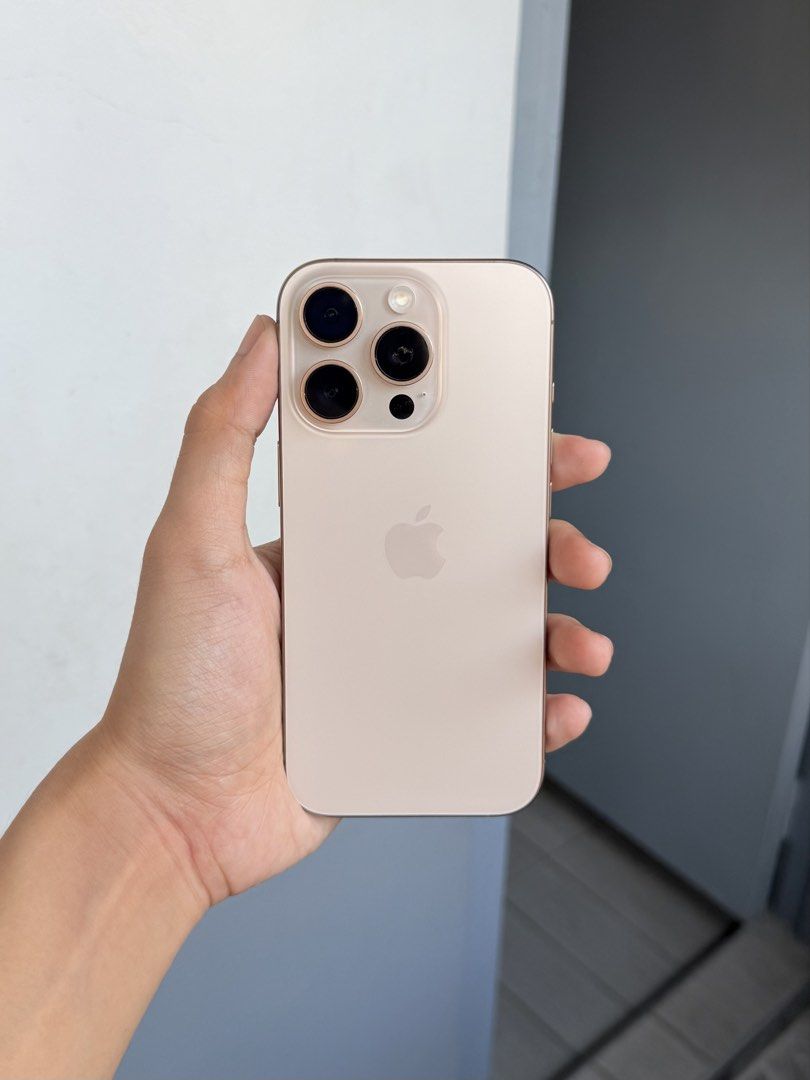 Iphone 16 Pro (Desert Titanium) (Category: iPhone 16 Series) located in Malabon City. Submitted by mangwelss (Listing ID 1470104966, Image 3). Description: For sale or swap sa lower unit!!! iPhone 16 Pro Desert Titanium 128gb 90% Battery Health Factory Unlocked Local Variant No issue No history of repair Comes with original Box (same imei) Cord Cases Unli check and unli reset upon meetup Loc: South caloocan.