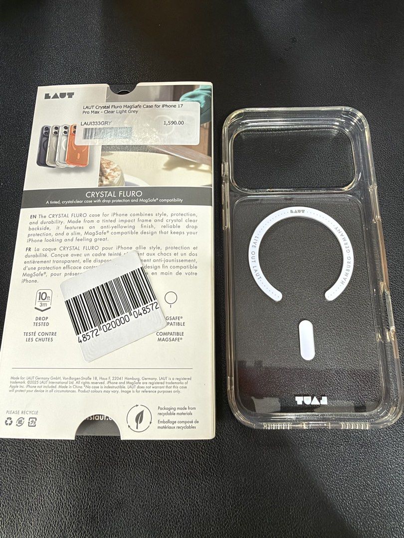 iPhone 17 Pro Max Cases (Category: Cases & Sleeves) located in Marikina City. Submitted by jmgtech (Listing ID 1469990024, Image 3). Description: For sale 1. Laut Clear Case - Bought for PHP 1,590. Selling for PHP 800 2. Supcase Unicorn Beetle - Bought for PHP 1,076. Selling for PHP 600 3. Hannao Fabric Phone case - Bought for PHP 1,553. Selling for PHP 800. Take all PHP 2,000. RFS: Decluttering. Hinde na kailagan. Please look at the pictures and