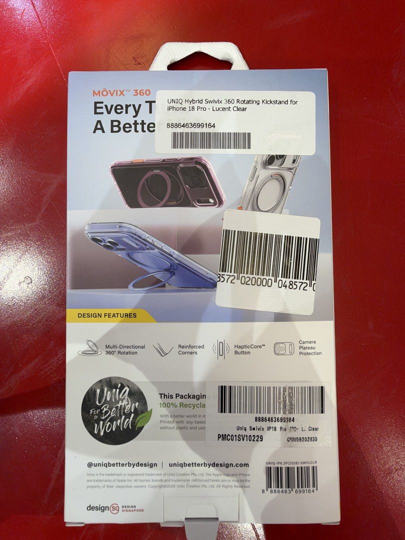 iPhone 18/17 Pro Case (Category: Cases & Sleeves) located in Mandaluyong City. Submitted by soobridit (Listing ID 1470037501, Image 2). Description: iPhone 18/17 Pro cade UNIQ Swivix Hybrid Case w/ 360 Kickstand - Lucent Clear Price still negotiable.