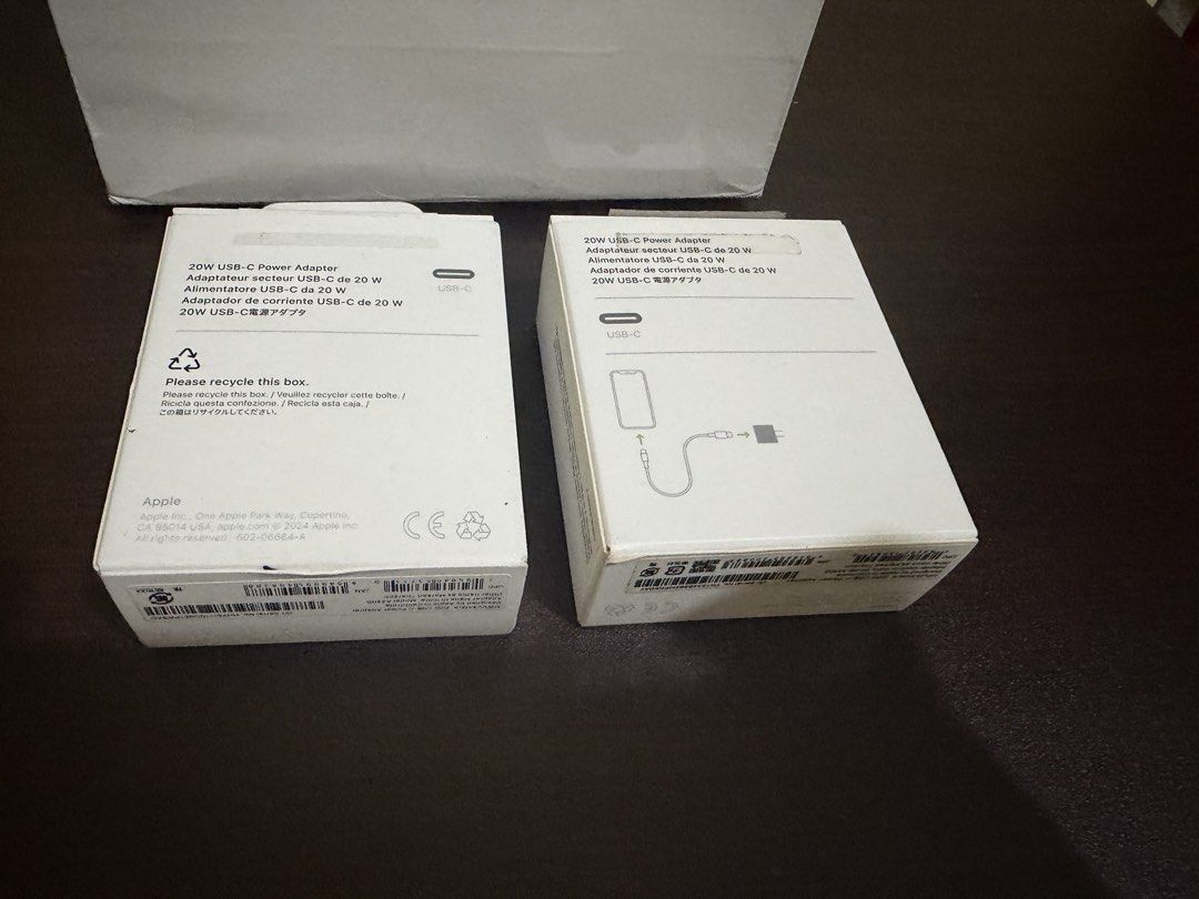 iPhone charger (Category: Chargers) located in Taguig. Submitted by nakiash (Listing ID 1470080808, Image 3). Description: 📱 FOR SALE: ORIGINAL APPLE 20W POWER ADAPTERS 🍎 💰 Bundle Price: ₱2,000 for both ✅ 100% Original Apple 20W Power Adapters 🛍️ Comes with an Apple paper bag Condition: * 🔌 1 unit: Unused, open box * 🔌 1 unit: Pre-owned, but still in good condition 📍 Meet-up Location: Upper Bicutan.