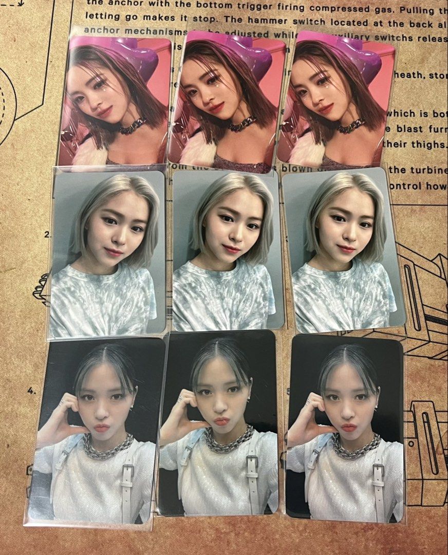 ITZY Ryujin Official Photocards (Category: K-Wave Merchandise) located in Paranaque City. Submitted by shinryucarts (Listing ID 1469993302, Image 1). Description: ITZY Ryujin Official Photocards - selling my dupes!!! - 200 each - 550 entire row set - all good condi - packing fee is free - shipping shouldered by buyer (j&t / lalamove / grab).
